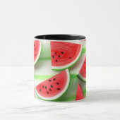 Mug Fruits de dessin animé végan Tranches de pastèque  (Centre)