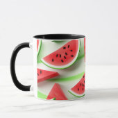 Mug Fruits de dessin animé végan Tranches de pastèque  (Gauche)