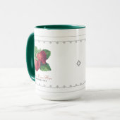 Mug Fruits de fraise Vintage Ajouter Votre Nom (Devant gauche)