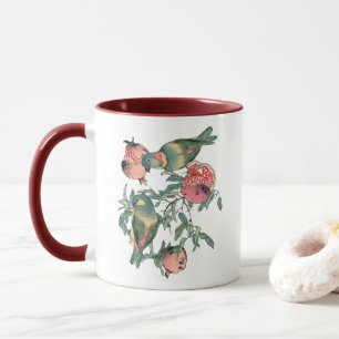Mug Fruits de grenade et Lovebirds