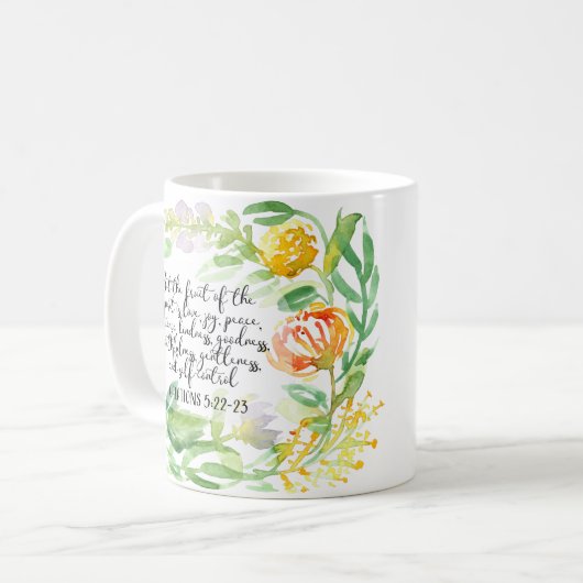 Mug Fruits de l'esprit | Art chrétien (Devant gauche)