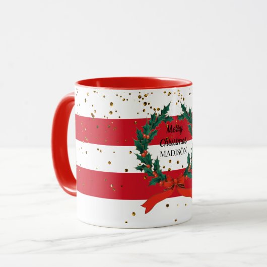 Mug Fruits de Noël Holly Berries (Devant gauche)