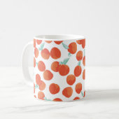 Mug Fruits de pêche, motif d'été. (Devant gauche)