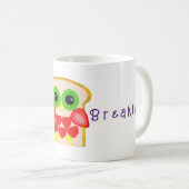 Mug Fruits d'hibou Petit-déjeuner de pain (Devant droit)