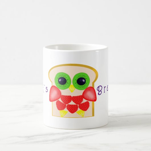 Mug Fruits d'hibou Petit-déjeuner de pain (Centre)