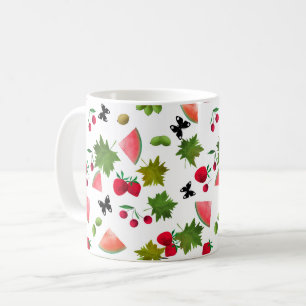 Mug Fruits et Baies Fraîches Sans Couture Aquarelle Ca