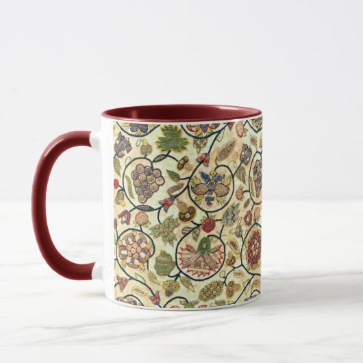 Mug Fruits et fleurs de broderie (Gauche)
