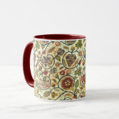 Mug Fruits et fleurs de broderie (Devant gauche)