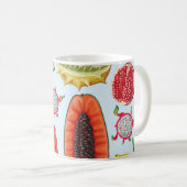 Mug Fruits Exotiques : Imprimé tendance sans couture. (Devant droit)
