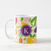 Mug Fruits Légumes Monogramme Coloré (Gauche)