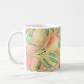 Mug Fruits, pêches, poires, citrons, aquarelle (Gauche)