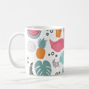 Mug Fruits tropicaux : motif répétitif.
