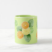 Mug Fruits tropicaux - Oranges, citrons, Limon vert (Centre)