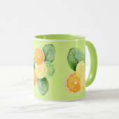 Mug Fruits tropicaux - Oranges, citrons, Limon vert (Devant droit)