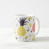 Mug Fruits vintages, fleurs : motif sans soudure. (Devant droit)