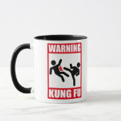 Mug fu d'avertissement de kung (Gauche)