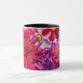 Mug Fuchsia Abstrait Floral Dahlia Café (Centre)