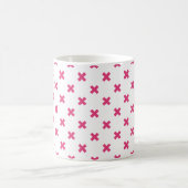 Mug Fuchsia croix sur le blanc (Centre)