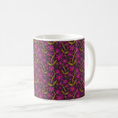 Mug Fuchsia | Dancing Watercolor Daisies (Devant droit)