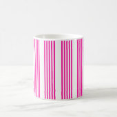 Mug Fuchsia et blanc cinq bandes motif (Centre)
