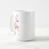 Mug Fuchsia fleur rouge et violet dire (Devant gauche)