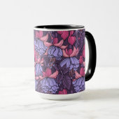 Mug Fuchsia rose et violet (Devant droit)