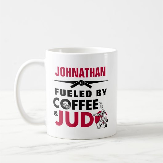 Mug Fueled by Coffee & Judo Funny Cool (Gauche)