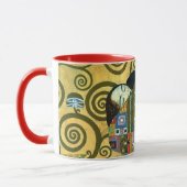 Mug Fulfillment aka The Embrace par Gustav Klimt (Gauche)