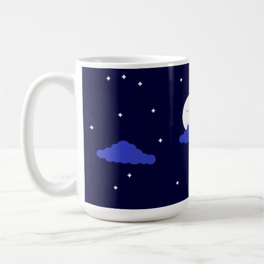 Mug Full Moon at Midnight & Stars: (Gauche)