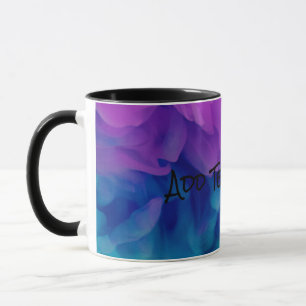 Mug Fumée numérique violette et bleue