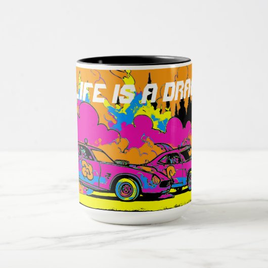 Mug Fumée-Out - Drague-Racing Cars (Centre)