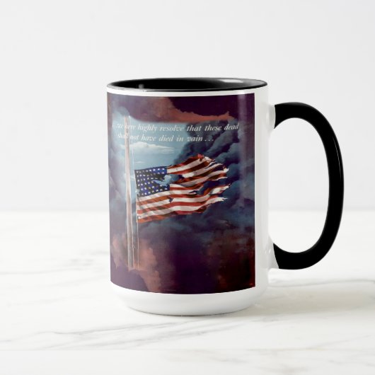 Mug Fumée tombée mais pas oubliée et drapeau déchiré (Droite)
