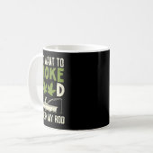 Mug Fumer De L'Herbe Et Secouer Ma Canne Pêcheur De Ch (Devant gauche)