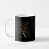 Mug Fumer drôle Chat, Cigarette Kitty Gen Z Mème, Chat (Gauche)
