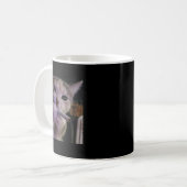 Mug Fumer drôle Chat, Cigarette Kitty Gen Z Mème, Chat (Devant gauche)