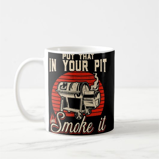 Mug Fumeur de viande grillades barbecue barbe maître g (Gauche)