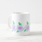 Mug Fun Aquarelle Purple Fleurs (Devant gauche)