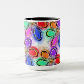 Mug Fun Artsy Aquarelle Fleurs Motif (Centre)