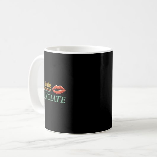 Mug Fun Asal Sign Language Lip Lecture Sourde Sensibil (Devant gauche)
