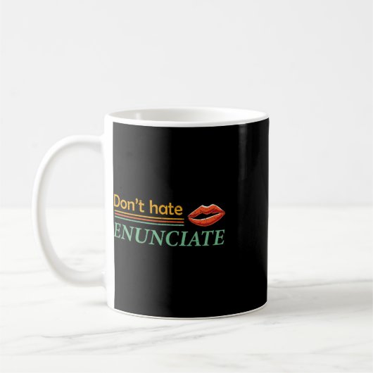 Mug Fun Asal Sign Language Lip Lecture Sourde Sensibil (Gauche)