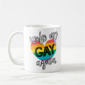 Mug Fun auto-ironique lgbt pride réveillé gay à nouvea (Gauche)