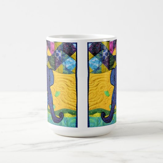 Mug Fun Baby Elephant - Quilt Like Design (Centre)
