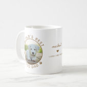 Mug Fun Best Dog Papa Deux Photo Gold Typographie mode (Devant gauche)