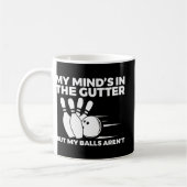 Mug Fun Bowling My Mind's in the Gutter Mais My Balls (Gauche)