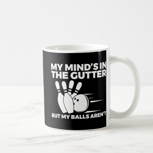 Mug Fun Bowling My Mind's in the Gutter Mais My Balls (Droite)