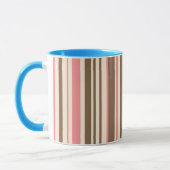 Mug Fun brun rose rayé (Gauche)