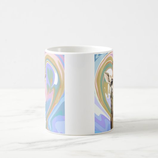 Mug Fun Bubblegum soufflant Giraffe Liquide Swirl Bleu (Centre)