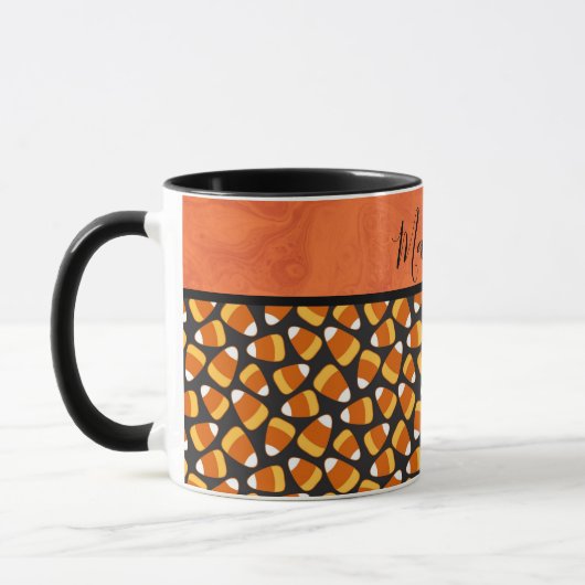 Mug Fun Candy Corn Motif personnalisé (Gauche)