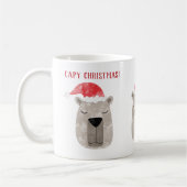 Mug Fun Capybara Santa Hat Noël (Gauche)