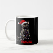 Mug Fun Chat Noir Joyeux Bisous Noël Pyjama Noël (Gauche)